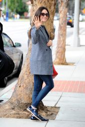 Emmy Rossum Street Style - Out in Santa Monica - October 2014