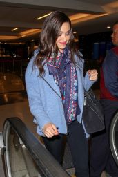 Emmy Rossum Style - at LAX Airport in Los Angeles - October 2014