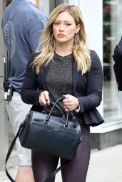 Hilary Duff in Leater Pants - 