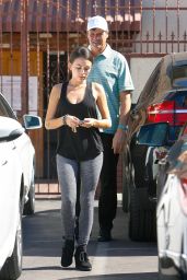 Janel Parrish in Leggings - DWTS Rehearsals in Hollywood, October 2014