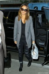 Jessica Alba Casual Style - at LAX Airport in Los Angeles - Oct. 2014
