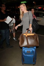 Joanna Krupa in Mini Dress at LAX Airport in Los Angeles - October 2014