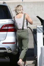 Julianne Hough Street Style - Getting Gas in Beverly Hills, October 2014