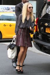Juno Temple Leggy - Arriving at Her Hotel in New York City - Oct. 2014