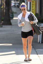 Kaley Cuoco Leggy - Leaving a Gym in Los Angeles, October 2014