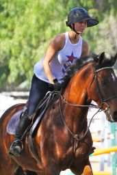 Kaley Cuoco - Riding Her Horse in Los Angeles, October 2014
