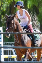 Kaley Cuoco - Riding Her Horse in Moorpark - October 2014