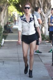 Kate Walsh Wearing Shorts - Out in West Hollywood - October 2014
