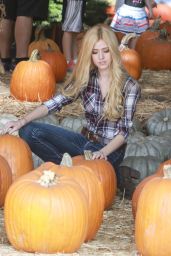 Katherine McNamara at a Pumpkin Patch in Los Angeles, October 2014