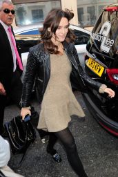 Keira Knightley Casual Style - at BBC Radio 2 in London, October 2014