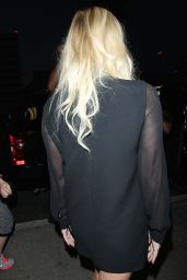 Kesha in Mini Dress at LAX Airport in Los Angeles, October 2014