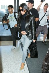 Kim Kardashian in Jeans at LAX Airport, October 2014