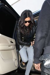 Kim Kardashian in Jeans at LAX Airport, October 2014