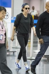 Kristen Stewart at JFK Airport in New York City - October 2014