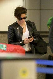 Kristen Stewart - Back at LAX Airport, Oct. 2014