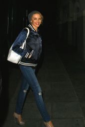 Kylie Minogue in Ripped Jeans - Returning to Her Hotel in London - Oct. 2014