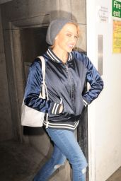 Kylie Minogue in Ripped Jeans - Returning to Her Hotel in London - Oct. 2014