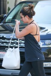Lea Michele in Leggings - Going to a Spa in Los Anglees, October 2014