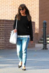 Lea Michele in Ripped Jeans - Out in West Hollywood, October 2014
