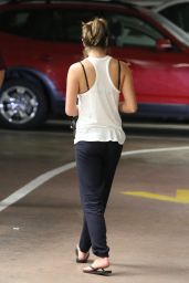 Lea Michele Street Style - Running Errands in Los Angeles, October 2014