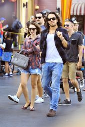 Lily Collins - Out on a Date at Disneyland, September 2014