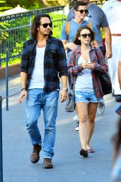 Lily Collins - Out on a Date at Disneyland, September 2014