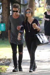 Lucy Hale Street Style - With Her Boyfriend Out in Los Angeles - October 2014