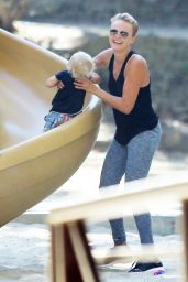 Malin Akerman - With Her Son at the Park in Los Angeles, Sept. 2014