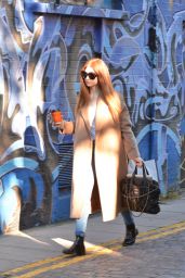 Nicola Roberts - Arriving at a Recording Studio in West London - October 2014