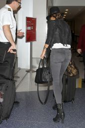 Nikki Reed in Tight Jeans - Checking in at LAX Airport - October 2014