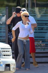 Pamela Anderson Street Style - Out in Malibu, October 2014