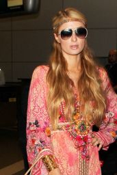 Paris Hilton - Arriving at LAX Airport, October 2014