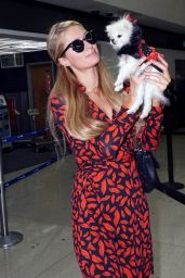 Paris Hilton Arriving on a Flight at LAX Airport in Los Angeles - October 2014