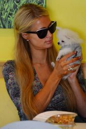 Paris Hilton With Her Dog Prince Hilton - October 2014