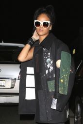 Rihanna Night Out Style - at Giorgio Baldi in Santa Monica - October 2014