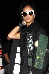 Rihanna Night Out Style - at Giorgio Baldi in Santa Monica - October 2014