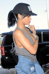 Rihanna Street Style 2014 - At LAX Airport