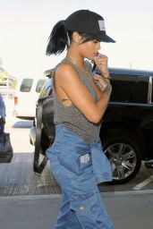 Rihanna Street Style 2014 - At LAX Airport