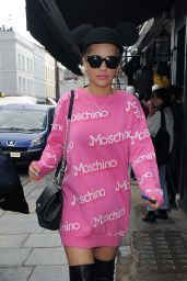 Rita Ora Style - In Mickey Ears, Out in London - October 2014