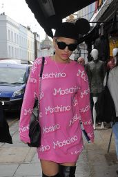 Rita Ora Style - In Mickey Ears, Out in London - October 2014