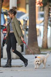 Sarah Hyland - Walking Her Dog in Los Angeles - October 2014