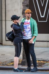 Scarlett Johansson Booty in Tights - Out in New York City - Oct. 2014