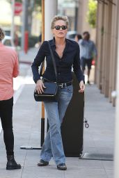 Sharon Stone Street Style - Out in Beverly Hills - October 2014