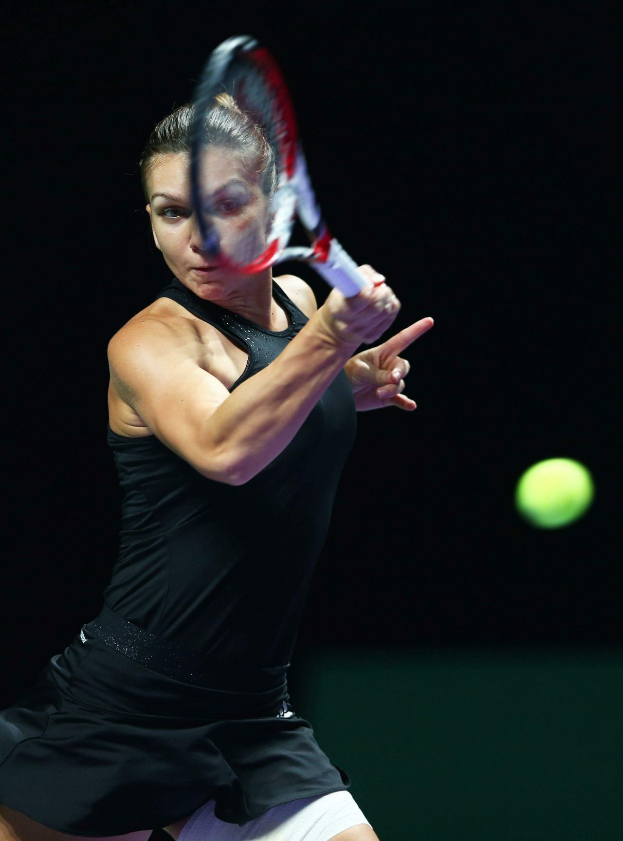 Simona Halep - 2014 WTA Finals in Singapore (vs Eugenie ...