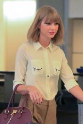 Taylor Swift Style - Arriving at LAX Airport, October 2014