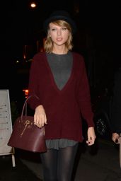 Taylor Swift Style - Outside the Saatchi Gallery in Chelsea, London - October 2014