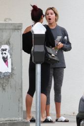 Vanessa Hudgens & Ashley Tisdale in Leggings - Leaving Pilates Class, October 2014