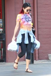 Vanessa Hudgens in Leggings - Shopping at My Fit Foods in Studio City, Oct. 2014