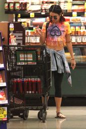 Vanessa Hudgens in Leggings - Shopping at My Fit Foods in Studio City, Oct. 2014