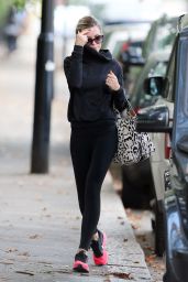 Abbey Clancy in Leggings - House Hunting Candids - Sept. 2014